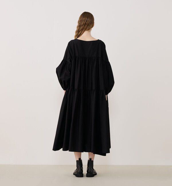 GALERIE VIE「コットンシルクパラシュート ギャザーワイドワンピース」|ワンピース|