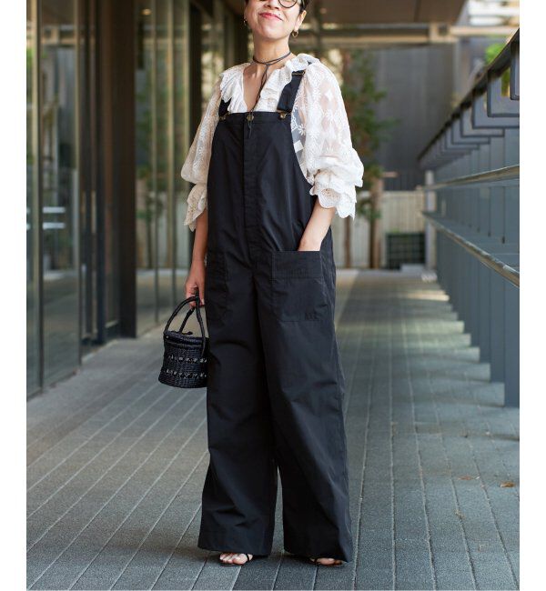 IENA LA BOUCLE「IENA LA BOUCLE 撥水ナイロンタフタオーバーオール」|オールインワン|