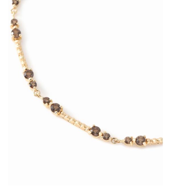 Lilas by Spick&Span「スモーキークォーツラインモチーフネックレス K10」|ネックレス|