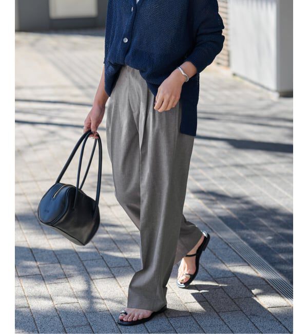 FRAMeWORK「≪追加予約≫撥水強撚PEバレルパンツ」|スラックス|グレー