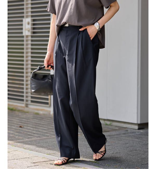 FRAMeWORK「≪追加予約≫撥水強撚PEバレルパンツ」|スラックス|