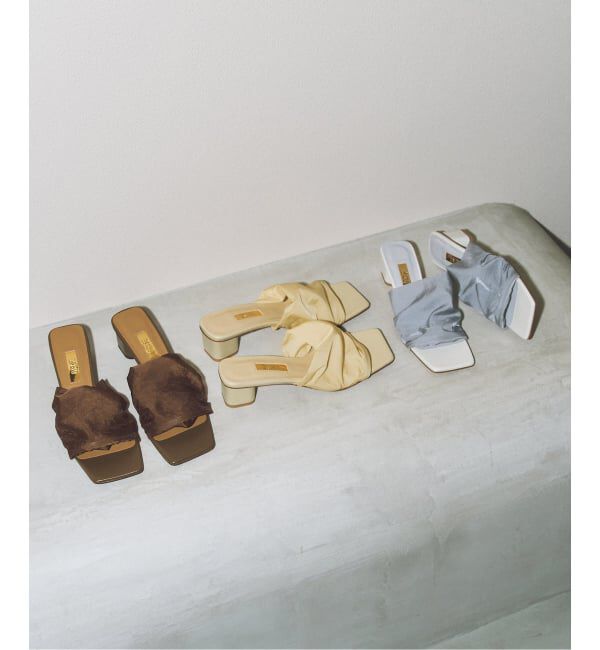 GRISE「《追加予約》GRISE4cmスクエアシアーミュールサンダル」|サンダル|