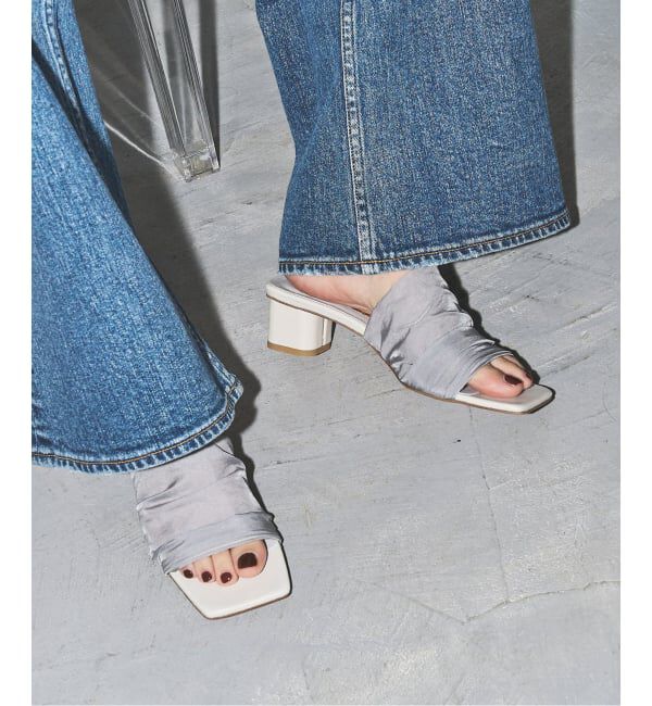 GRISE「《追加予約》GRISE4cmスクエアシアーミュールサンダル」|サンダル|