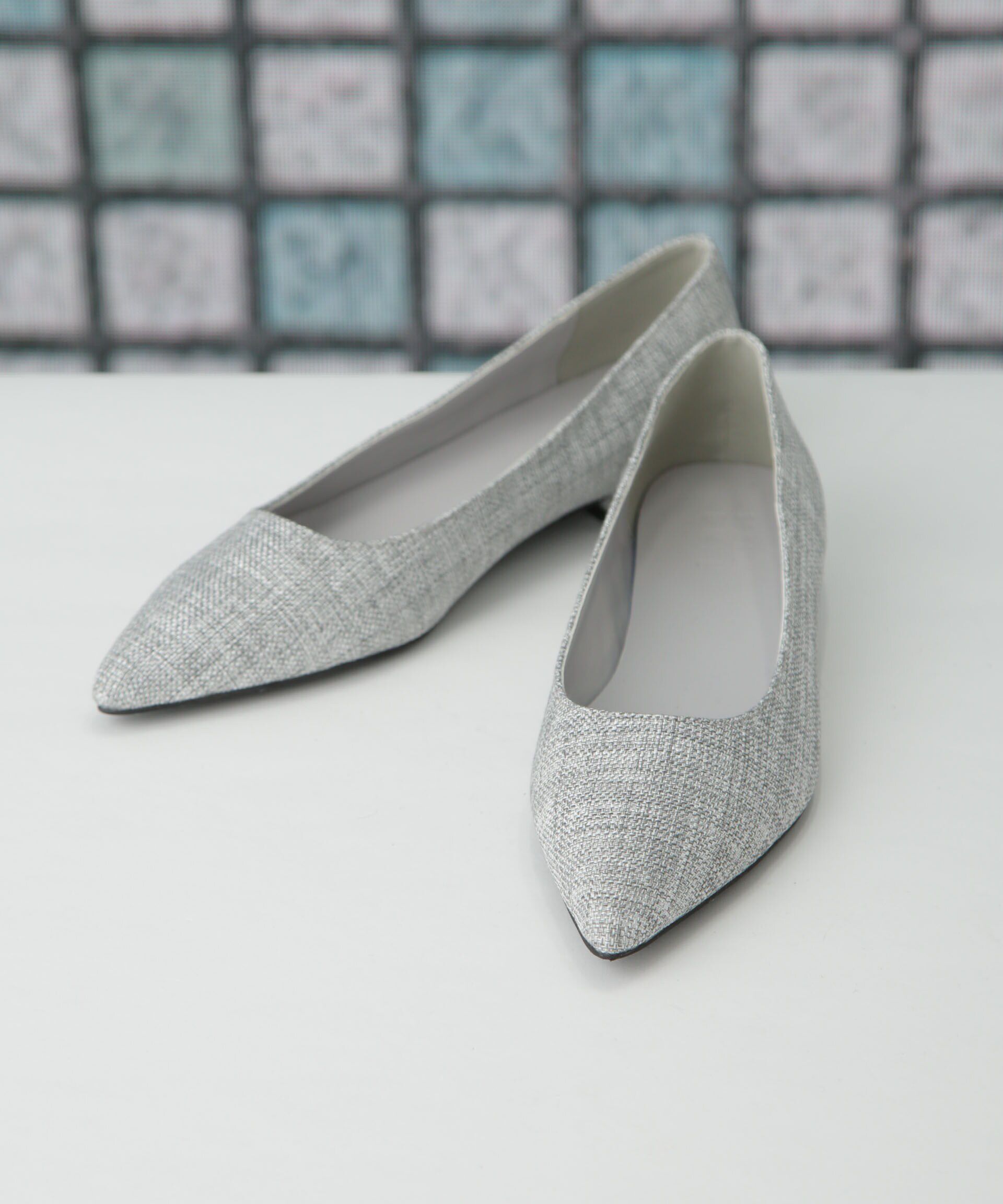 nano･universe「ツイードフラットパンプス」|パンプス|