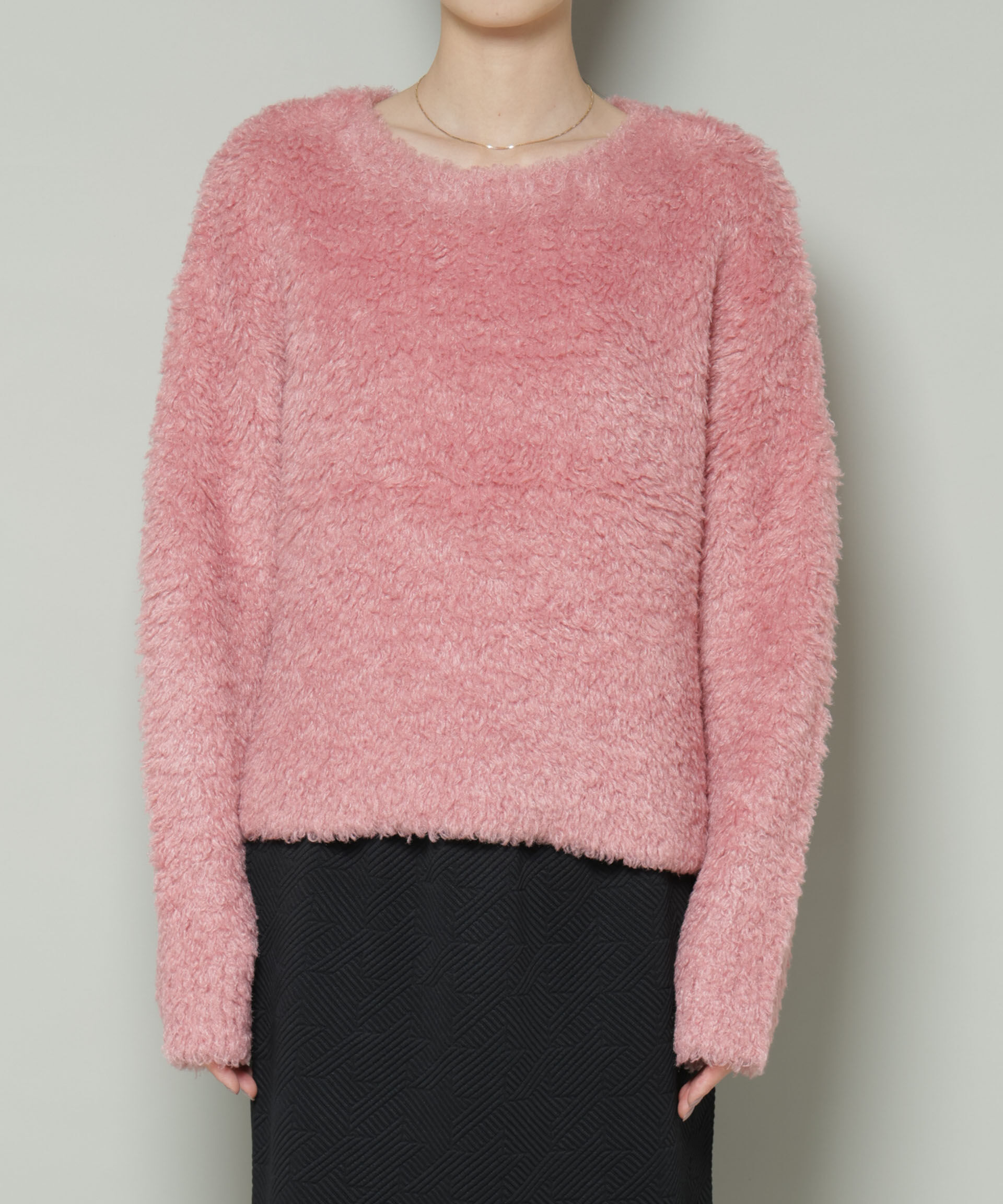 nano･universe「クロップドワイド起毛加工ニットトップス」|ニット・セーター|