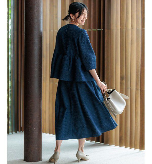 23区「【一部店舗限定/洗える】プレザンスジャカード ペプラム ブラウス」|シャツ・ブラウス|