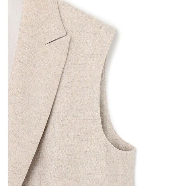 BEIGE,「CAROLE / リネンライクノースリーブジレジャケット」|ベスト・ジレ|