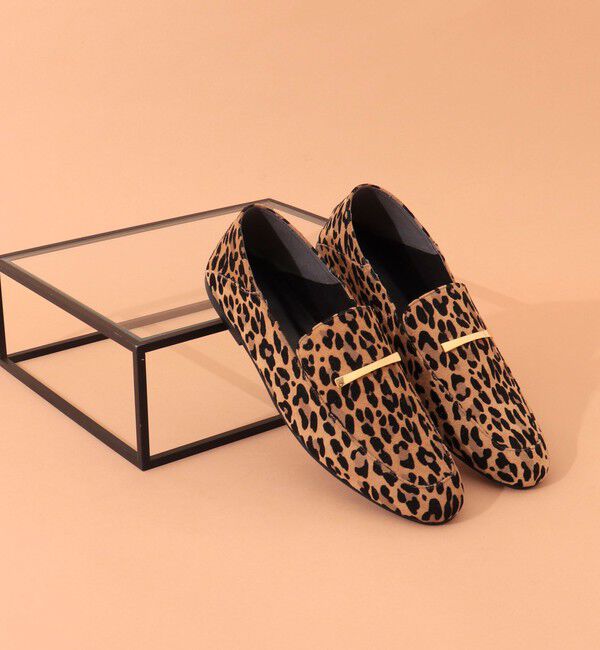 NOLLEY'S「レオパードスエードスリッパローファー」|ローファー|