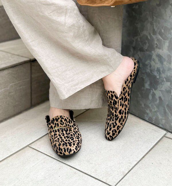 NOLLEY'S「レオパードスエードスリッパローファー」|ローファー|