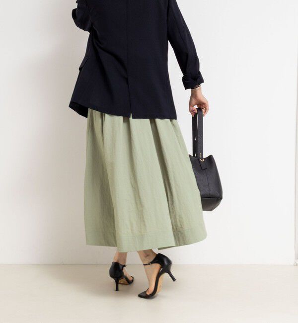NOLLEY'S「ウォッシャブルバルキータフタタックスカート」|フレア|