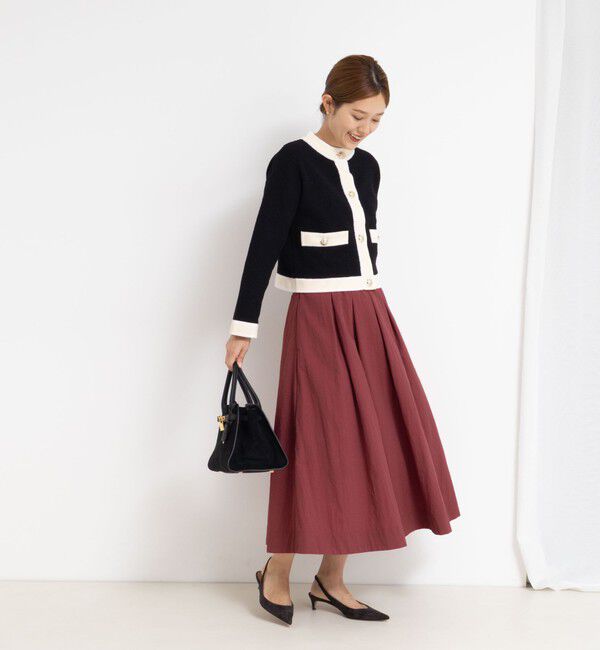 NOLLEY'S「ウォッシャブルバルキータフタタックスカート」|フレア|