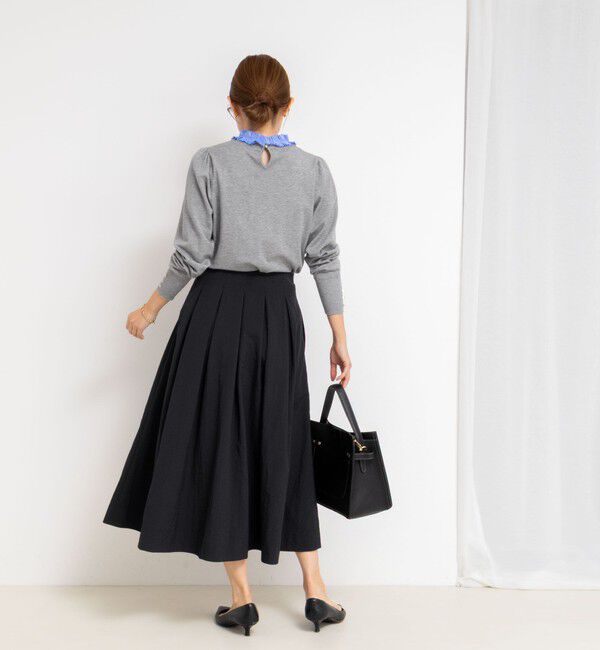 NOLLEY'S「ウォッシャブルバルキータフタタックスカート」|フレア|