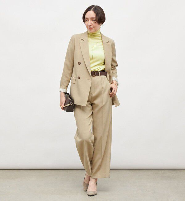 NOLLEY'S「《セットアップ対応》ウォッシャブルウール調セミワイドパンツ」|その他|