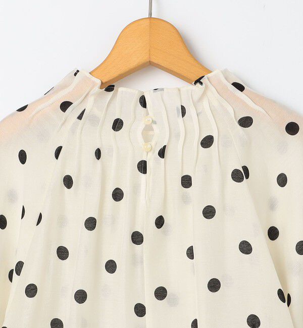 NOLLEY'S「ウォッシャブルピンタックドットプリントブラウス」|シャツ・ブラウス|