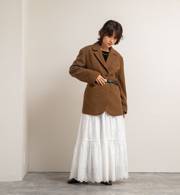 MAQWEL「【MAQWEL/マクウェル】《セットアップ対応》ウォッシャブルエンブロイダリーレーススカート」|スカート|
