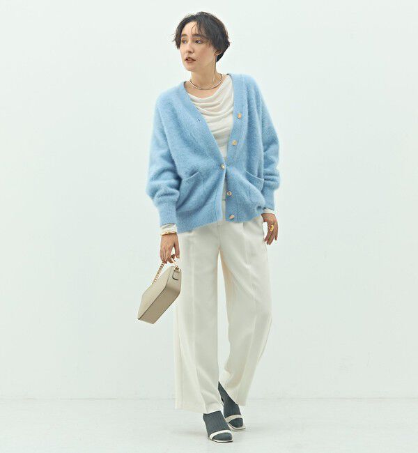 NOLLEY'S sophi「カシミヤ混ヘアリーVネックカーディガン」|カーディガン|