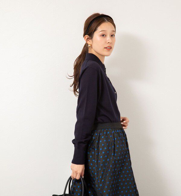 NOLLEY'S「《手洗い可能》16Gマレー襟付きカーディガン」|カーディガン|