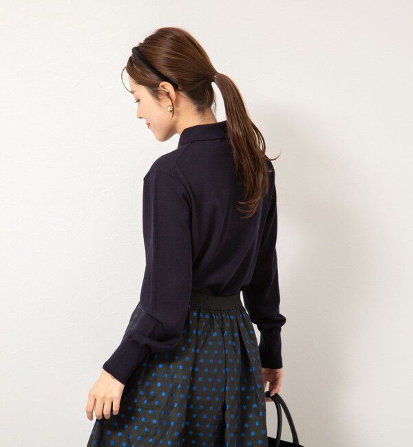 NOLLEY'S「《手洗い可能》16Gマレー襟付きカーディガン」|カーディガン|