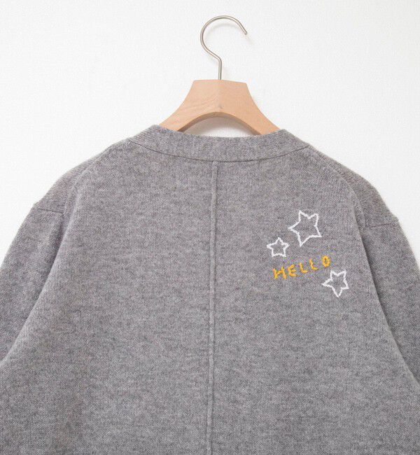 Rie Miller「《手洗い可能》ハンド刺繍Vネックカーディガン」|カーディガン|