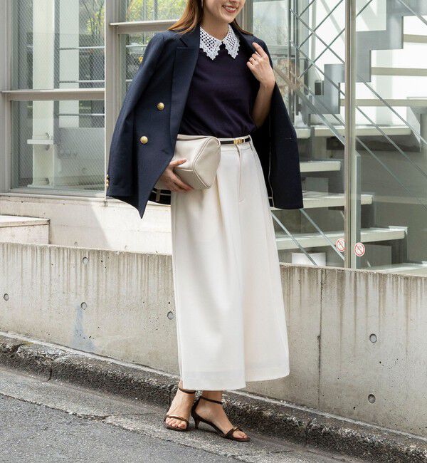 NOLLEY'S「【WEB＆一部店舗限定カラー】《手洗い可能》襟レース取り外し6分袖プルオーバー」|ニット・セーター|