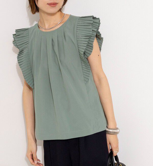 NOLLEY'S「ウォッシャブル高機能袖プリーツブラウス」|シャツ・ブラウス|