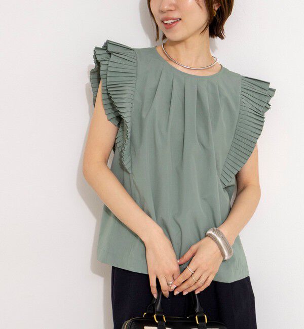 NOLLEY'S「ウォッシャブル高機能袖プリーツブラウス」|シャツ・ブラウス|