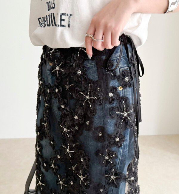 fredy emue「フラワーモチーフレイヤードスカート」|スカート|