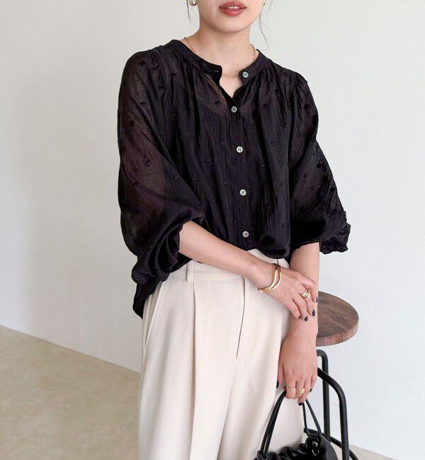 fredy emue「ドット刺繍2ＷAYブラウス」|シャツ・ブラウス|