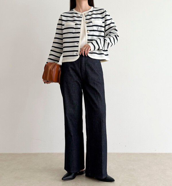 fredy emue「刺繍入りコンパクトニットジャケット」|カーディガン|