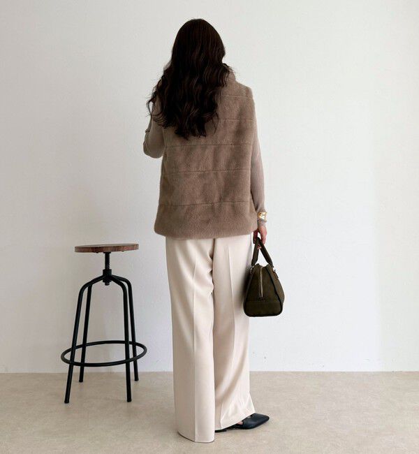 fredy emue「ボーダーキルトファーベスト」|ダウンベスト・ベスト|