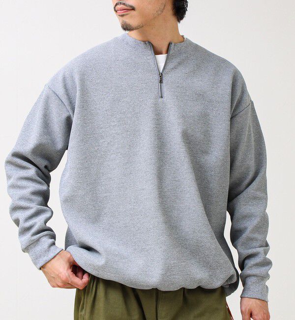 GLOSTER「ワッフルフリース ハーフジッププルオーバー」|スウェット・ジャージ|
