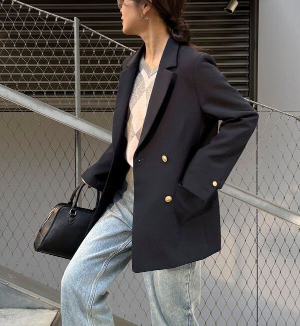 fredy emue「【3サイズ展開/オンオフ使える】ダブルブレストジャケット」|テーラードジャケット|