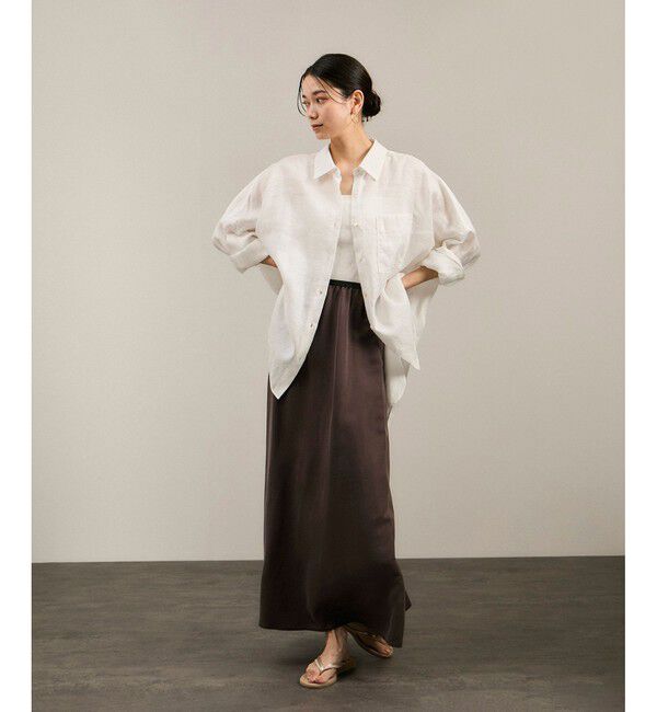 SALON adam et rope'「キュプラツイルバックフレアースカート［セットアップ対応］」|スカート|