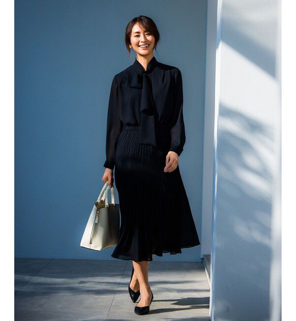 ROPE「ジョーゼットシフォンプリーツワンピース・25AW」|ワンピース|