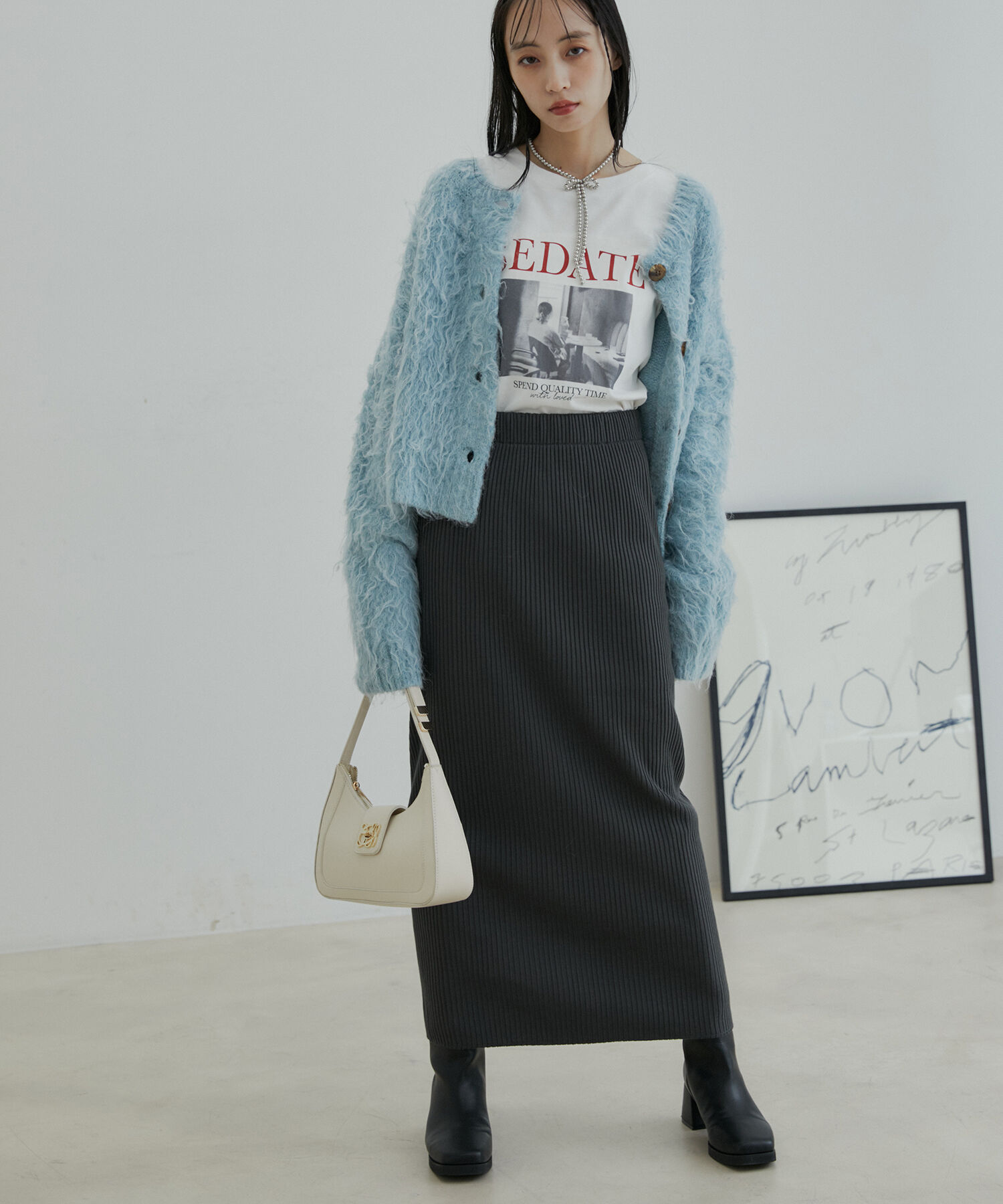 VIS「【ご好評につき追加生産】ハンドルリボンワンショルダーバッグ【180℃美人見え】」|ハンドバッグ|