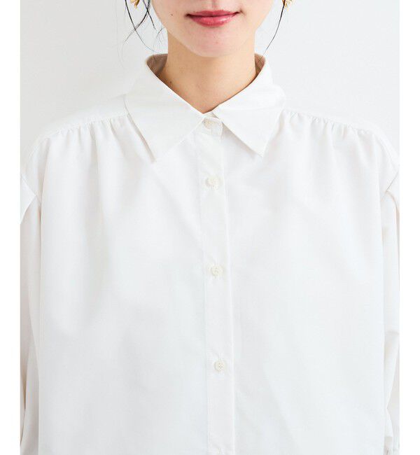 VIS「ドロストボリュームスリーブシャツ（レース・無地）」|シャツ・ブラウス|