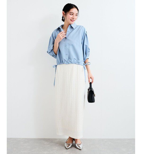 VIS「ドロストボリュームスリーブシャツ（レース・無地）」|シャツ・ブラウス|