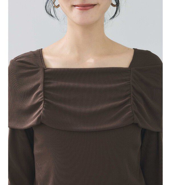 VIS「テレコオフショルダーロングスリーブプルオーバー」|Tシャツ・カットソー|