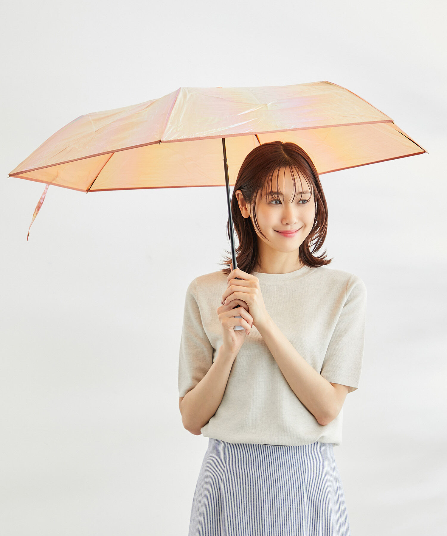 ROPE PICNIC PASSAGE「【Wpc.】グロウパールミニアンブレラ」|傘|オレンジ(70)