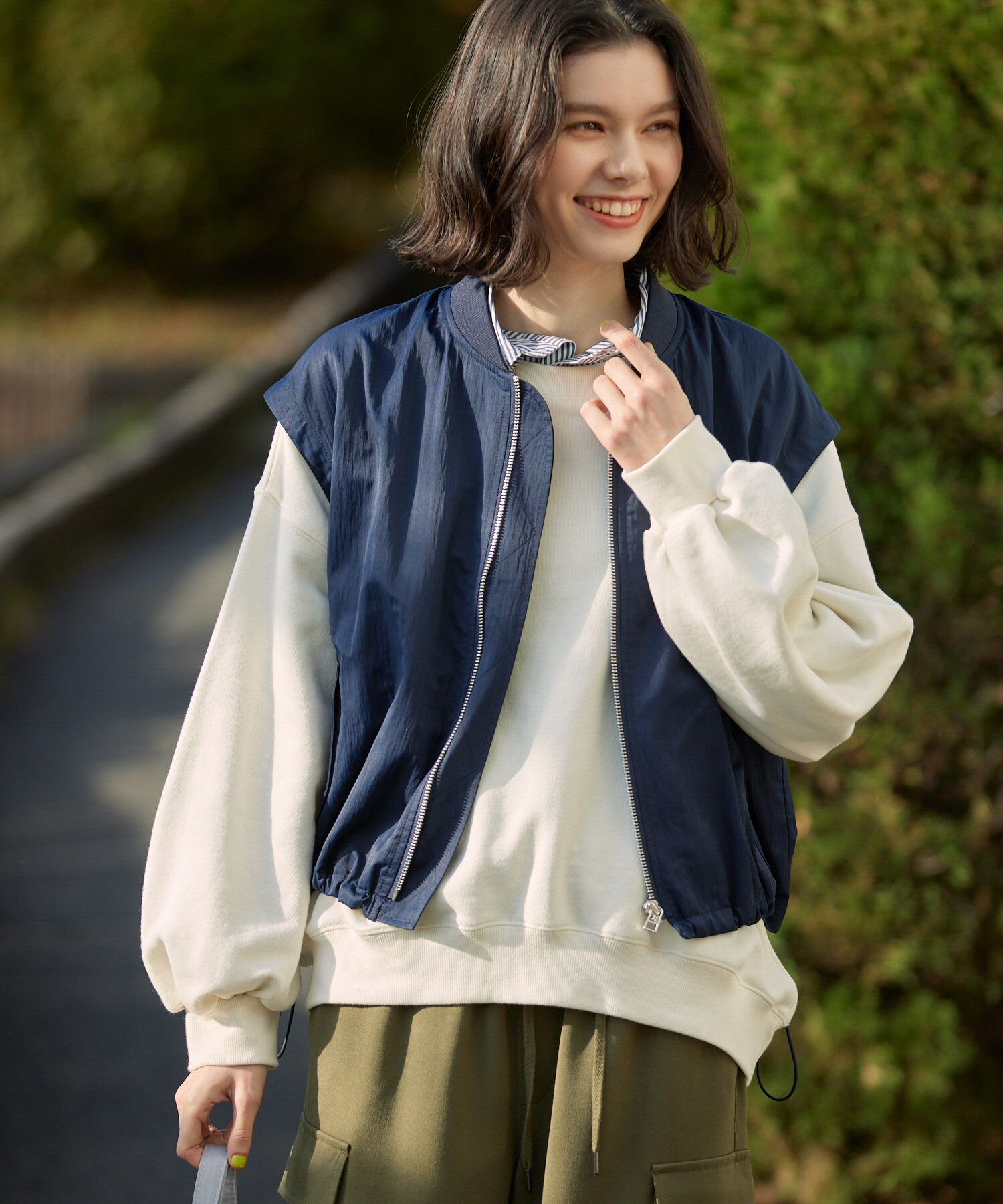 ROPE' PICNIC R「撥水加工/ミリタリーベスト/リンクコーデ」|ベスト・ジレ|ネイビー(40)