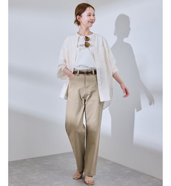 Rope&rsquo;Picnic「【新色追加】【ウエスト革命デニム】ウエストシェイプハイライズマムジーンズ」|デニム|