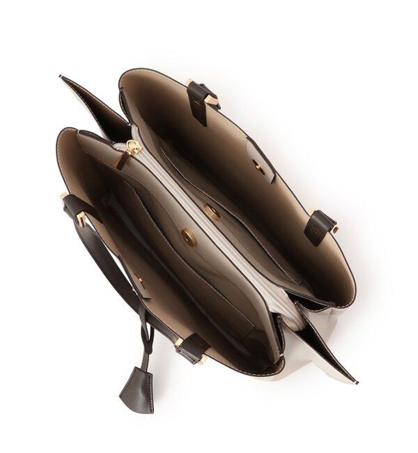 ROPE PICNIC PASSAGE「【WEB限定】【A4対応】チャーム付きバイカラートートバッグ/.通勤対応」|トートバッグ|