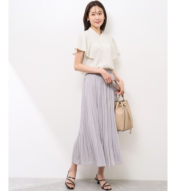 Rope&rsquo;Picnic「【防汚加工】ピンタックフレアスリーブブラウス/通勤対応」|シャツ・ブラウス|