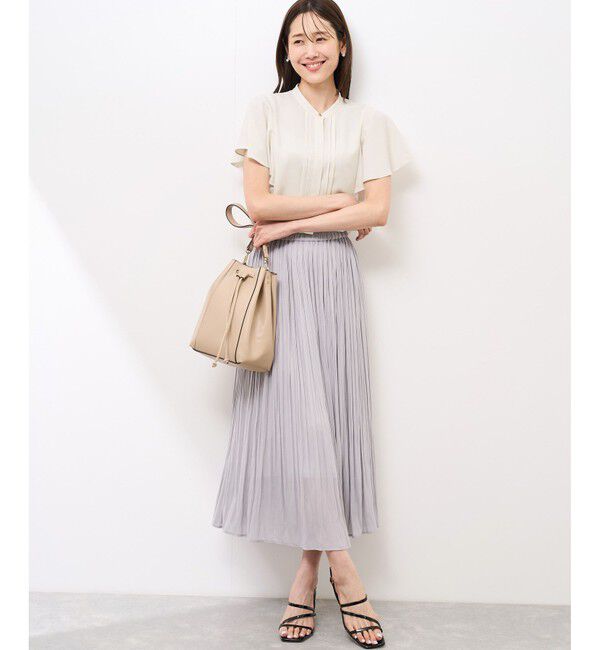 Rope&rsquo;Picnic「【防汚加工】ピンタックフレアスリーブブラウス/通勤対応」|シャツ・ブラウス|