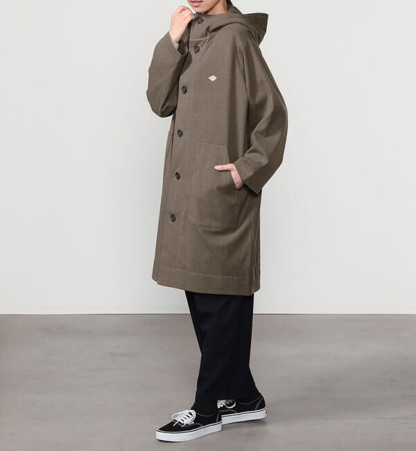 DANTON「DANTON | ウールライク フードコート WOMEN」|ダウン|GREIGE