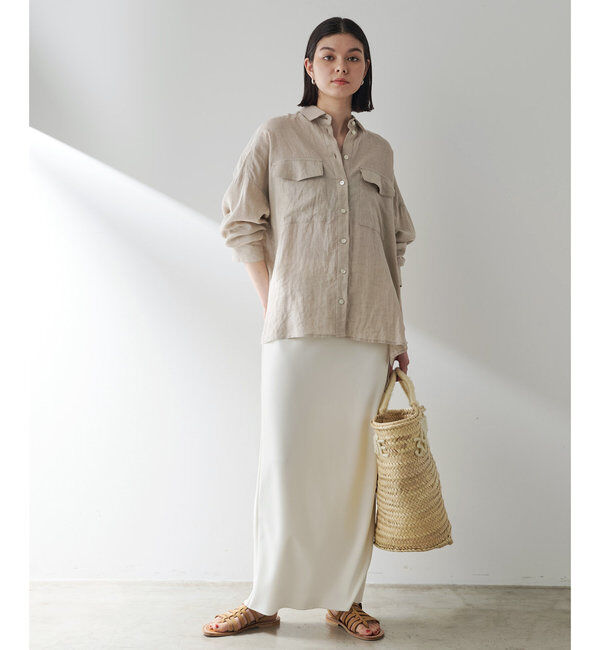  「ジャージーIラインロングスカート」|スカート|