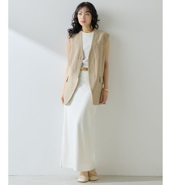  「ジャージーIラインロングスカート」|スカート|