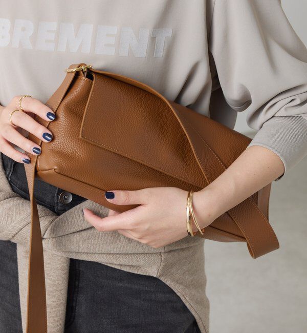  「【牛革/２WAY/500mlペットボトル収納可】シュリンクリンショルダーバッグ」|ショルダー・メッセンジャー|