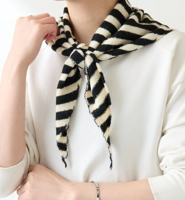  「【PAPILLONNER/パピヨネ】ニットボーダーストール」|マフラー|