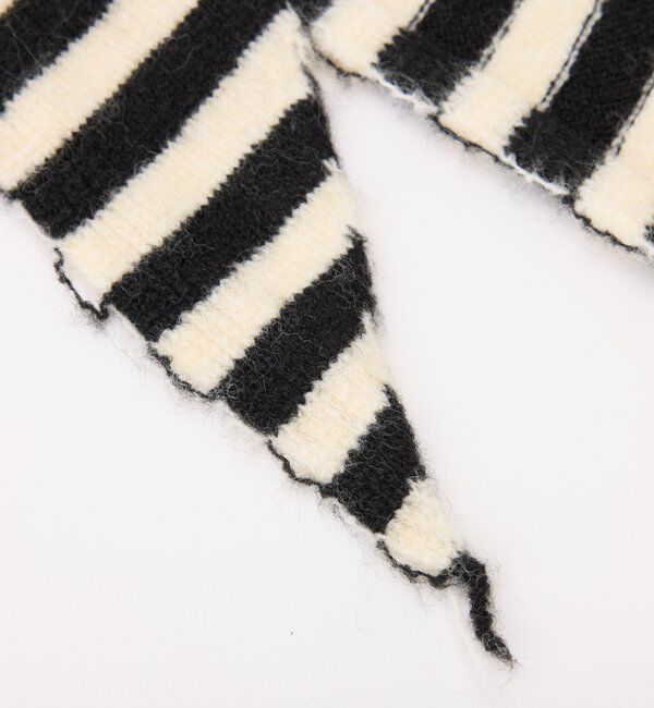  「【PAPILLONNER/パピヨネ】ニットボーダーストール」|マフラー|